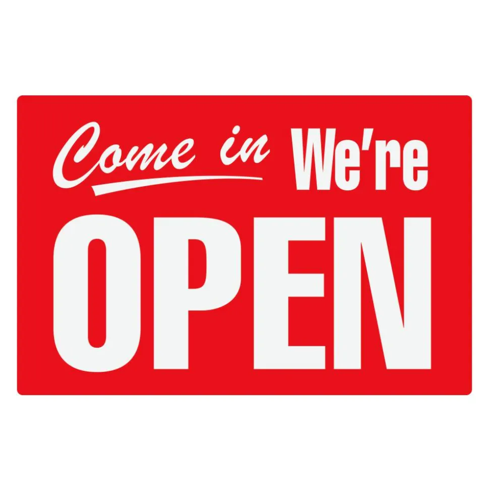 Cosco Open/Closed 2-Sided Sign, 8" x 12", Red