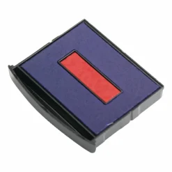 Cosco 2000PLUS Green Line Heavy-Duty 4-In-1 Dater Replacement Stamp Pad, Blue/Red