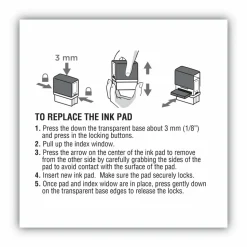 COSCO 2000 Plus Stamp L-60 Replacement Ink Pad - Black Ink - Black - 1 Each