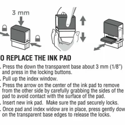 COSCO 2000 Plus Stamp No. 20 Replacement Ink Pad - 1 Each - Red Ink