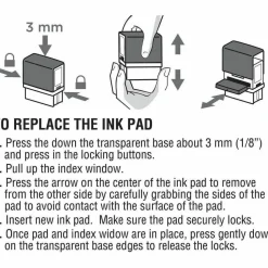 COSCO 2000 Plus Stamp No. 40 Replacmnt Ink Pad - 1 Each - Black Ink