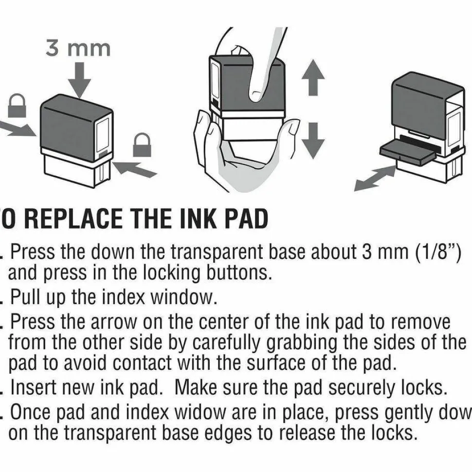 COSCO 2000 Plus Stamp No. 40 Replacmnt Ink Pad - 1 Each - Black Ink