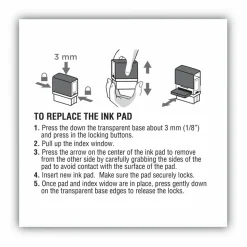 COSCO 2000 Plus Stamp No. 40 Replacmnt Ink Pad - 1 Each - Black Ink