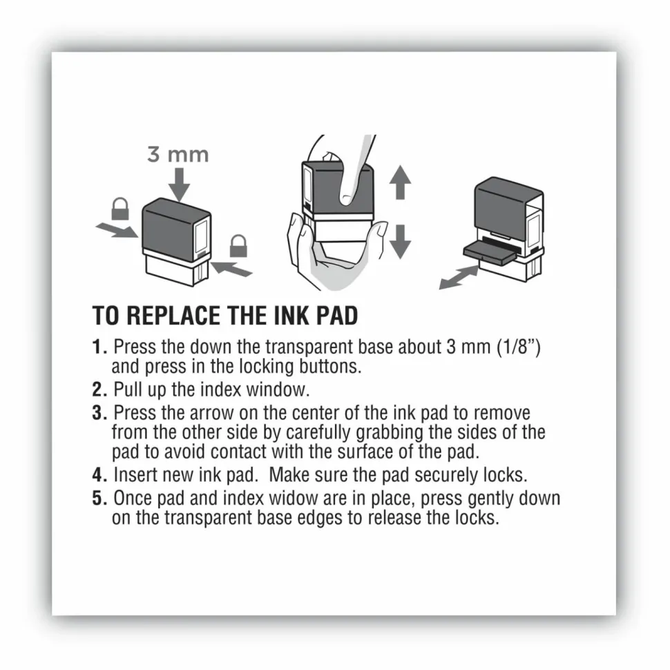 COSCO 2000 Plus Stamp No. 40 Replacmnt Ink Pad - 1 Each - Black Ink