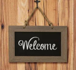 Cosco Sign Hanging Chalkboard Sign, Easel and Chalk Included, 10.5" x 7.25", 1 count