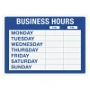 Cosco Static Cling "Business Hours" Sign Kit, 10" x 14", Blue