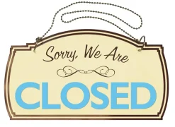 Cosco Two-Sided Open/Closed Boutique Sign with Hanging Hardware, 12 x 7 inches