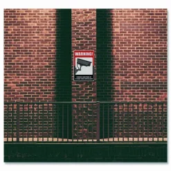 COSCO UV-Coated Preprinted Molded-Plastic Sign, 24-Hour Video Surveillance, 8 x 12, Black/Red/White