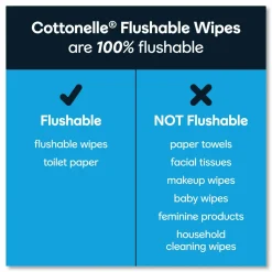Cottonelle Fresh Care Flushable Cleansing Cloths, 1-Ply, 5 x 7.25, White, 168/Pack