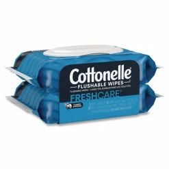 Cottonelle Fresh Care Flushable Cleansing Cloths, 1-Ply, 3.73 x 5.5, White, 84/Pack