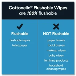 Cottonelle Fresh Care Flushable Cleansing Cloths, 1-Ply, 3.73 x 5.5, White, 84/Pack