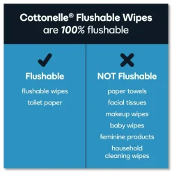 Cottonelle Fresh Care Flushable Cleansing Cloths, 1-Ply, 3.75 x 5.5, White, 42/Pack, 12 Packs/Carton