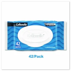 Cottonelle Fresh Care Flushable Cleansing Cloths, 1-Ply, 3.75 x 5.5, White, 42/Pack