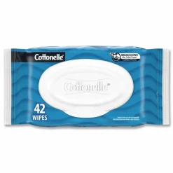 Cottonelle Fresh Care Flushable Cleansing Cloths, 1-Ply, 3.75 x 5.5, White, 42/Pack