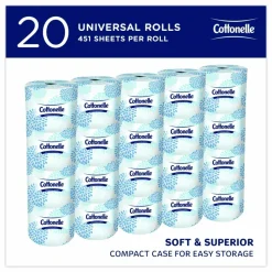 Cottonelle Professional Bulk Toilet Paper for Business, Standard Toilet Paper Rolls, 2 Ply, 451 Sheets Per Roll, Pack Of 20 Rolls