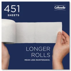 Cottonelle Two-Ply Bathroom Tissue for Business, Septic Safe, White, 451 Sheets/Roll, 60 Rolls/Carton