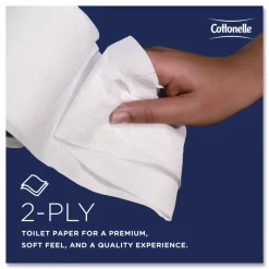 Cottonelle Two-Ply Bathroom Tissue for Business, Septic Safe, White, 451 Sheets/Roll, 60 Rolls/Carton
