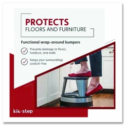 Cramer Kik-Step Steel 1-Step Rolling Step Stool, 350 Lb Capacity, 14