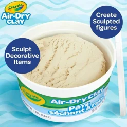 Crayola Air-Dry Clay, White, 2.5 Lb Tub