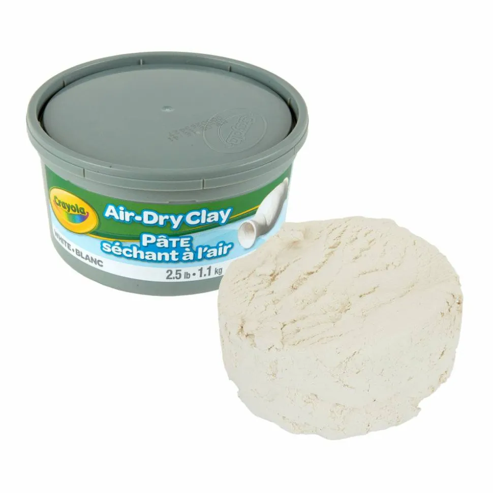 Crayola Air-Dry Clay, White, 2.5 Lb Tub