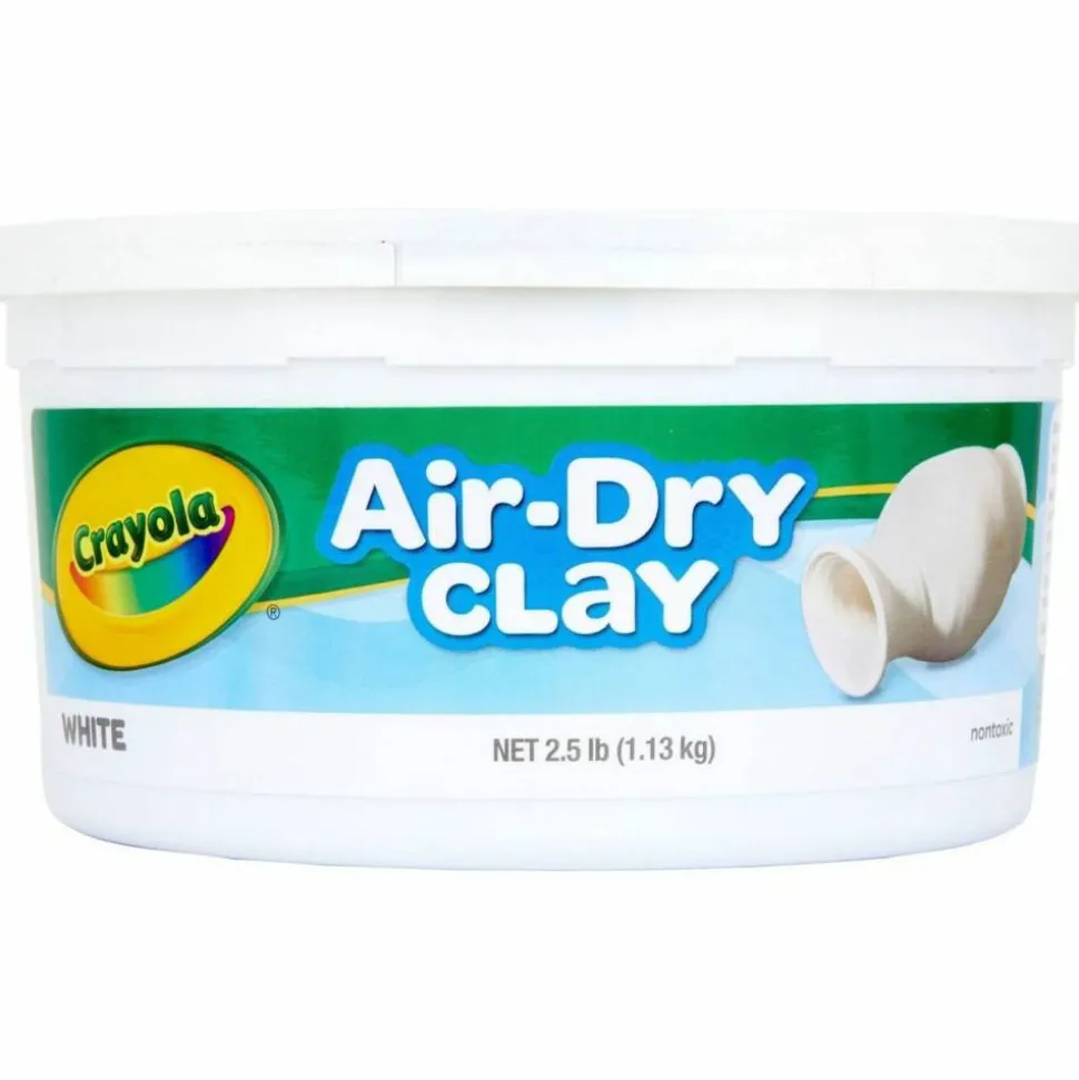 Crayola Air-Dry Clay, White, 2.5 Lb Tub