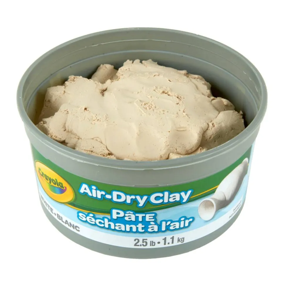 Crayola Air-Dry Clay, White, 2.5 Lb Tub