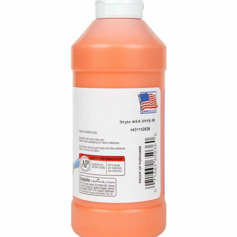 Crayola Artista II Tempera Paint, 16 Oz, Orange