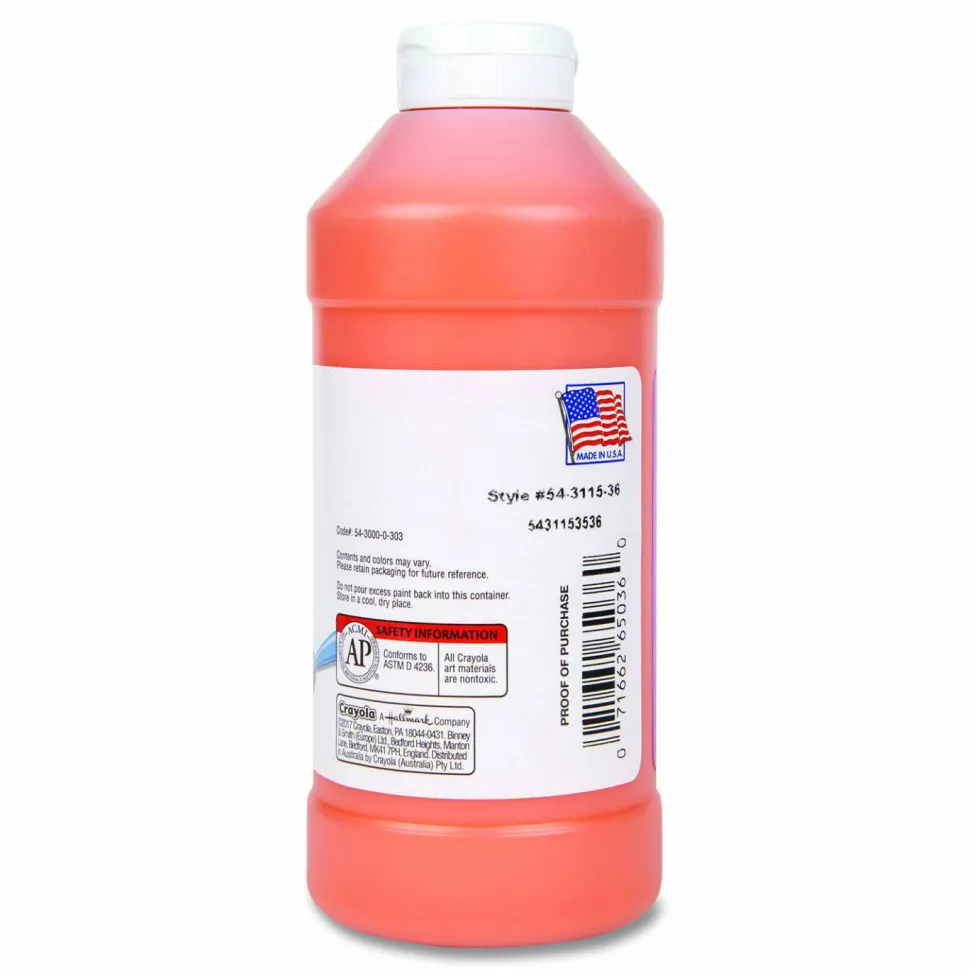 Crayola Artista II Tempera Paint, 16 Oz, Orange