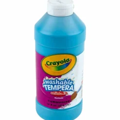 Crayola Artista II Washable Tempera Paint, Turquoise, Matte, 16 oz. Bottle