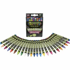 Crayola Bold & Bright Construction Paper Crayons, 24 Count