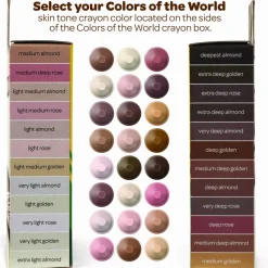 Crayola Colors Of The World Crayons, Assorted Colors, Pack Of 24 Crayons