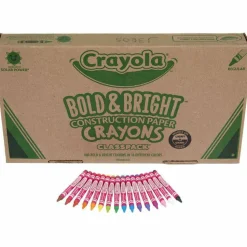 Crayola Construction Paper Crayons, Assorted Colors, Box Of 400