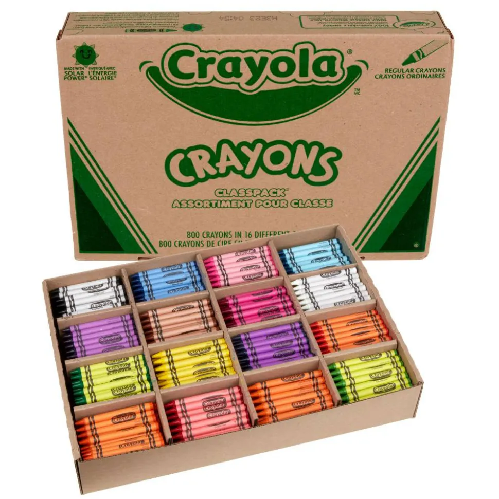 Crayola Crayon Classpack, 800 Count, 16 Colors