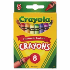 Crayola Crayons, Assorted Colors, Box Of 8 Crayons