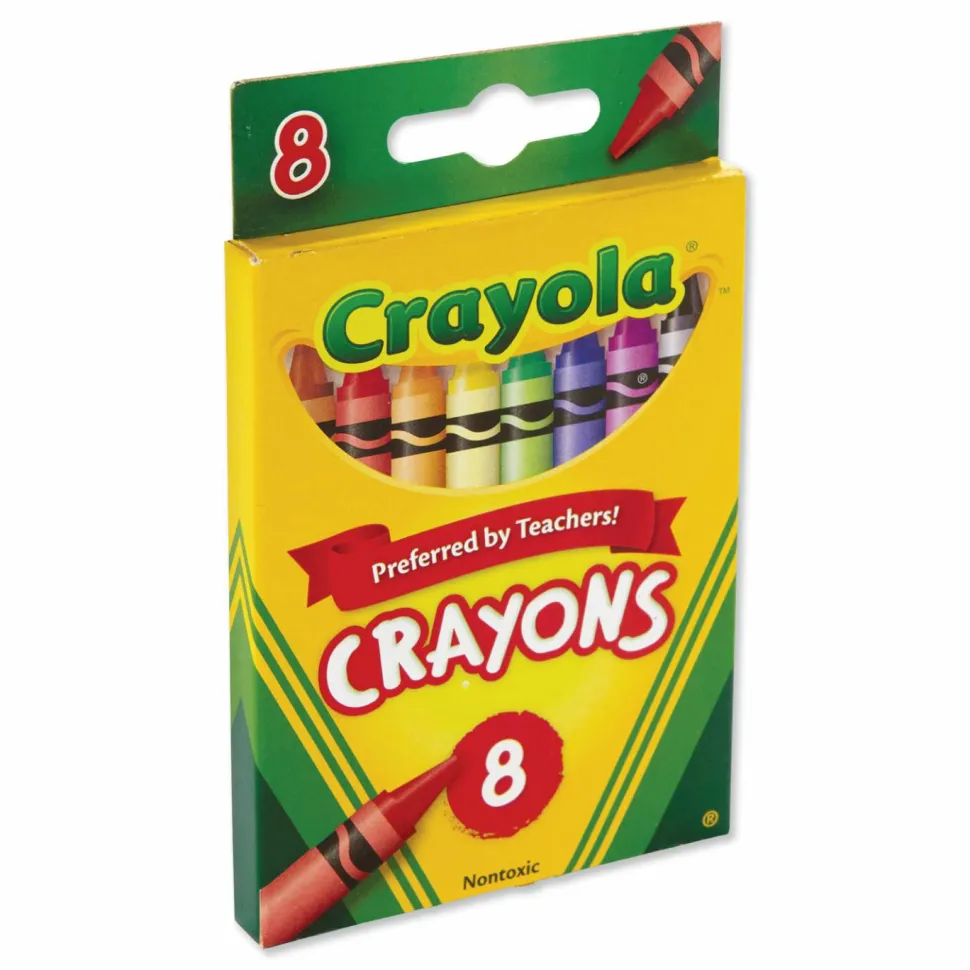 Crayola Crayons, Assorted Colors, Box Of 8 Crayons