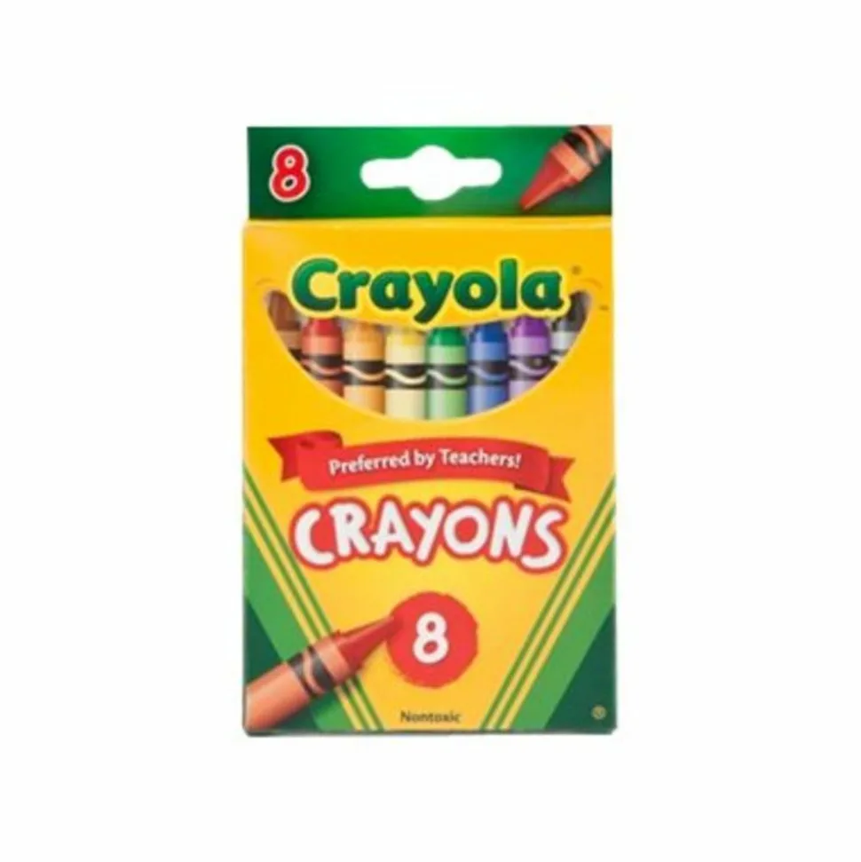 Crayola Crayons, Assorted Colors, Box Of 8 Crayons