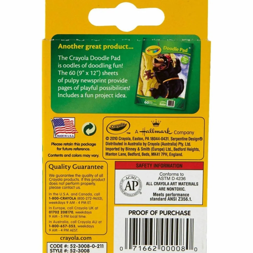 Crayola Crayons, Assorted Colors, Box Of 8 Crayons