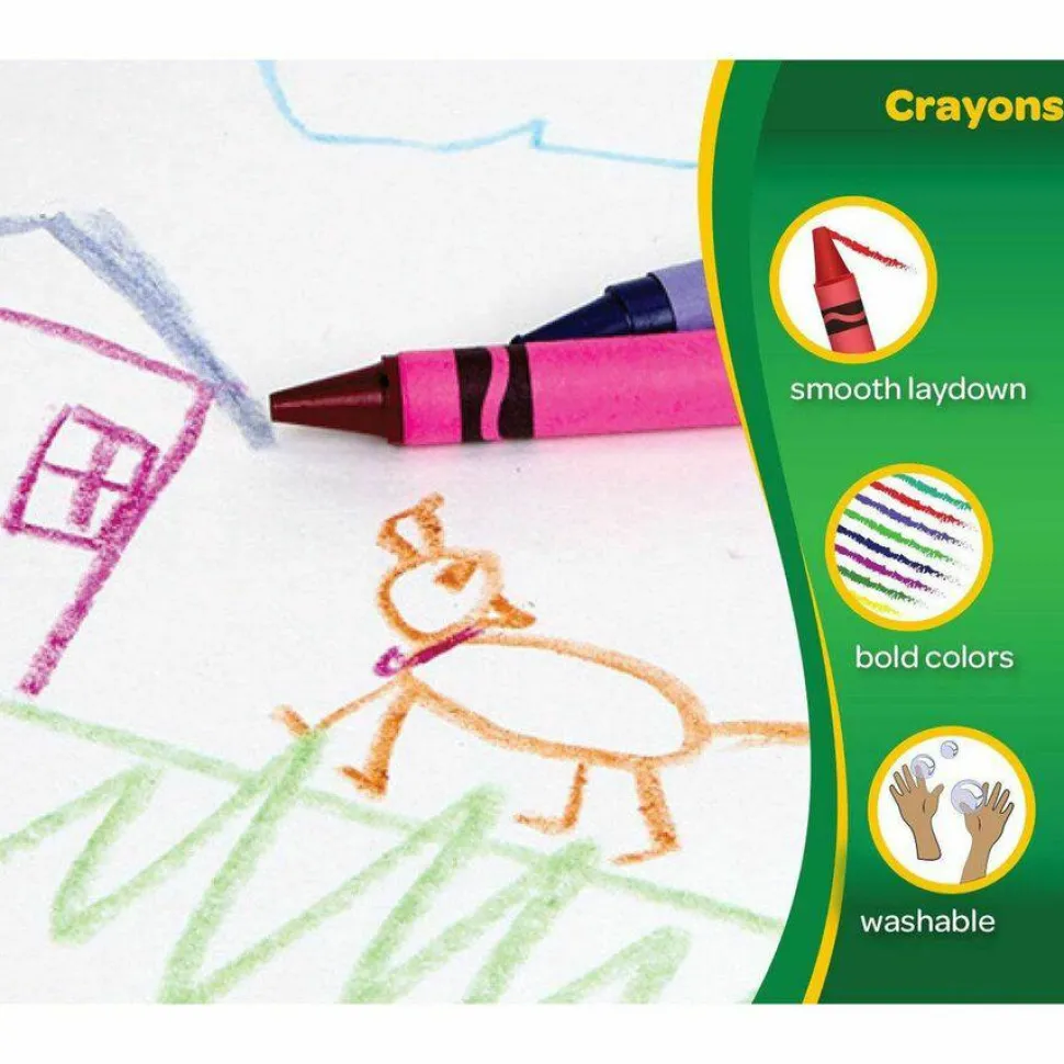 Crayola Crayons, Assorted Colors, Box Of 8 Crayons