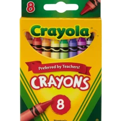 Crayola Crayons, Assorted Colors, Box Of 8 Crayons