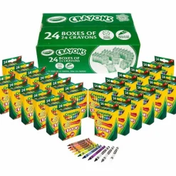 Crayola Crayons Bulk, 24 Crayons Per Pack, 24 Packs - 52-3036