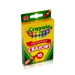 Crayola Crayons, Peg Box, Assorted Colors, Box Of 16 Crayons