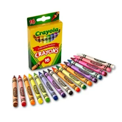 Crayola Crayons, Peg Box, Assorted Colors, Box Of 16 Crayons