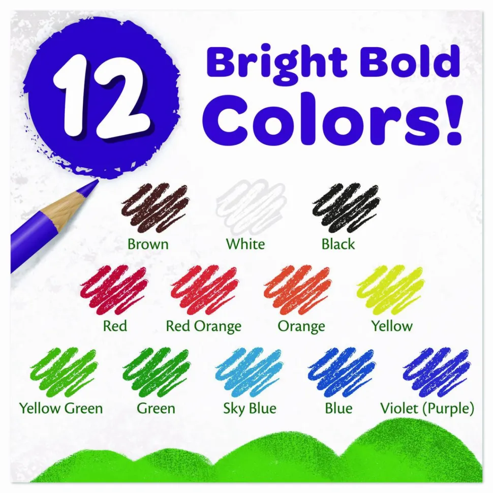Crayola 12ct Colored Pencils, Back to School Supplies, Classroom Must Haves
