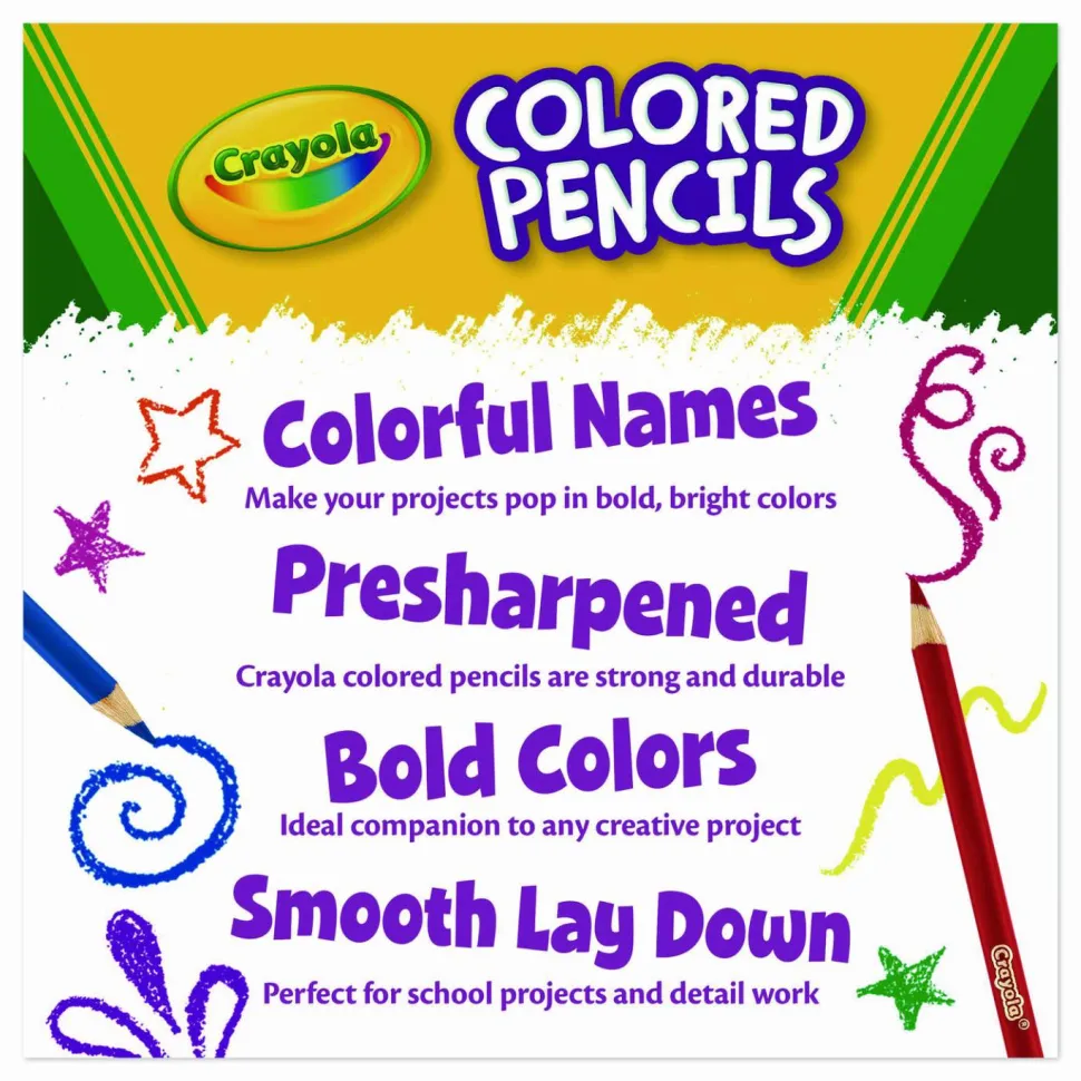 Crayola 12ct Colored Pencils, Back to School Supplies, Classroom Must Haves
