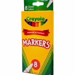 Crayola Fine Line Markers, Assorted Classic Colors, Box Of 8