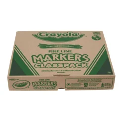 Crayola Fine Line Markers, Assorted Classic Classpack, Box Of 200