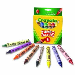 Crayola Jumbo Crayons, Assorted Colors, Box Of 8 Crayons