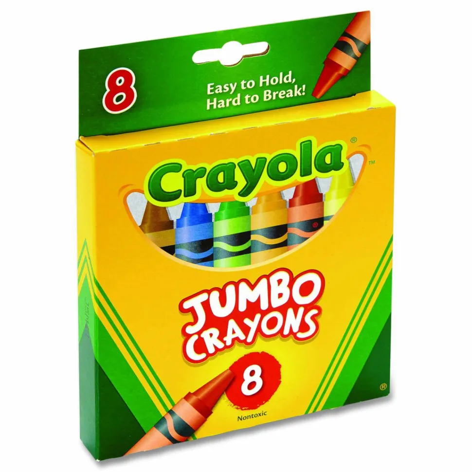 Crayola Jumbo Crayons, Assorted Colors, Box Of 8 Crayons