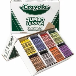 Crayola Jumbo Crayons Classpack, Assorted Colors, Box Of 200 Crayons