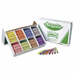 Crayola Jumbo Crayons Classpack, Assorted Colors, Box Of 200 Crayons